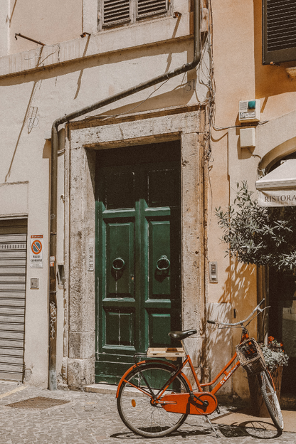 Green Doorway in Italy