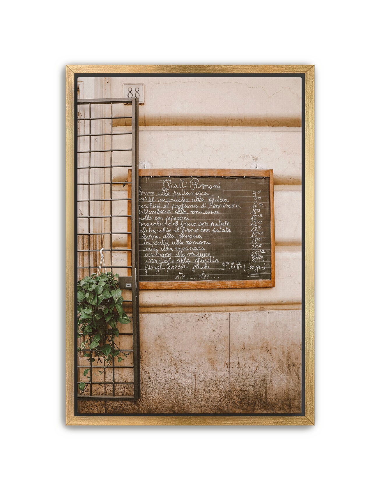 Italian Chalkboard Menu