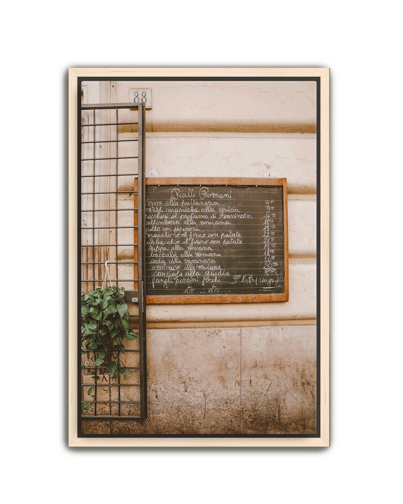 Italian Chalkboard Menu