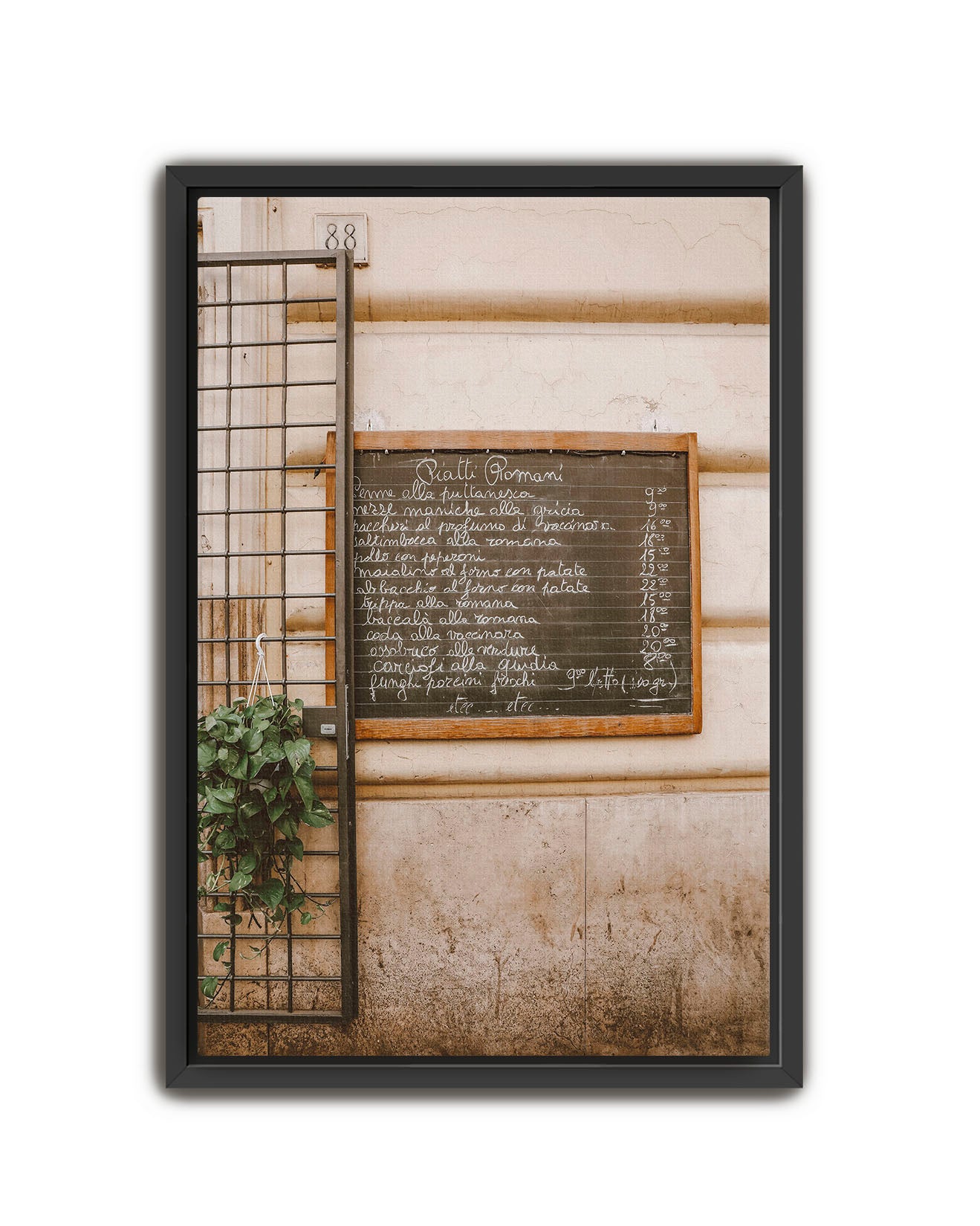 Italian Chalkboard Menu